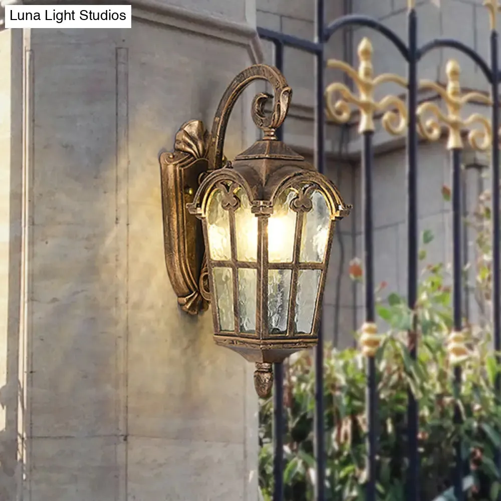 10"/14" 1-Light Water Glass Wall Lamp Farmhouse Black/Brass Lantern with Curvy Arm - Doorway Wall Lighting"
(The length of the title has been reduced while maintaining the important keywords for SEO.)