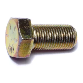 1/2"-20 x 1" Zinc Plated Grade 8 Steel Fine Thread Hex Cap Screws (10 pcs.)