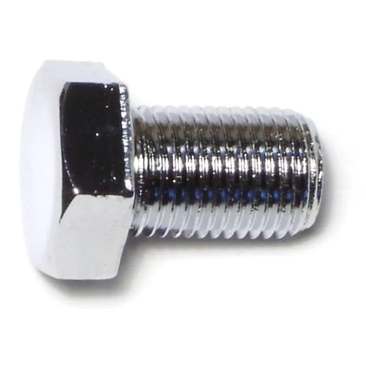 1/2"-20 x 3/4" Chrome Plated Grade 5 Steel Fine Thread Hex Cap Screws (5 pcs.)