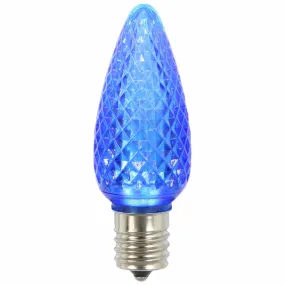 25PK - Vickerman C9 Faceted LED Blue Twinkle Bulb 0.96W