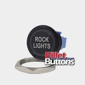 28mm 'ROCK LIGHTS' Billet Push Button Switch