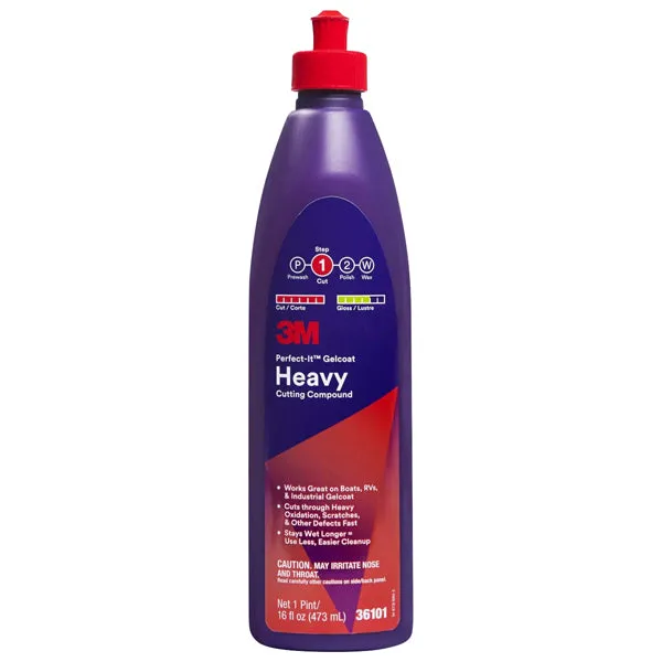 3M Perfect-IT Gelcoat Heavy Cut Compound - Single Pack 473ml