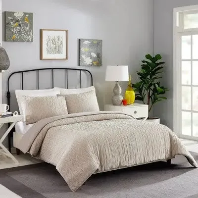 3pc King Emmett Duvet Cover Set Gray - Laurel & Mayfair