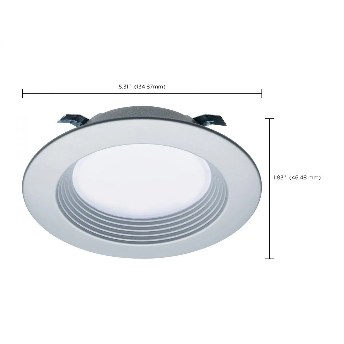 4 inch Retrofit LED Can Light, 7 Watts, 600 Lm, Selectable 2700K to 5000K, Nickel Baffle Trim