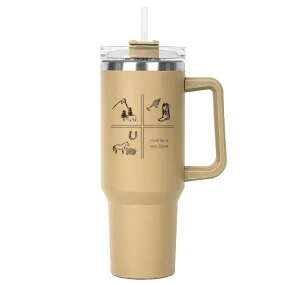 40 Oz. Stainless Insulated Big Boom Mug Printed with a Customizable WEST SQUARES COLLECTION Design