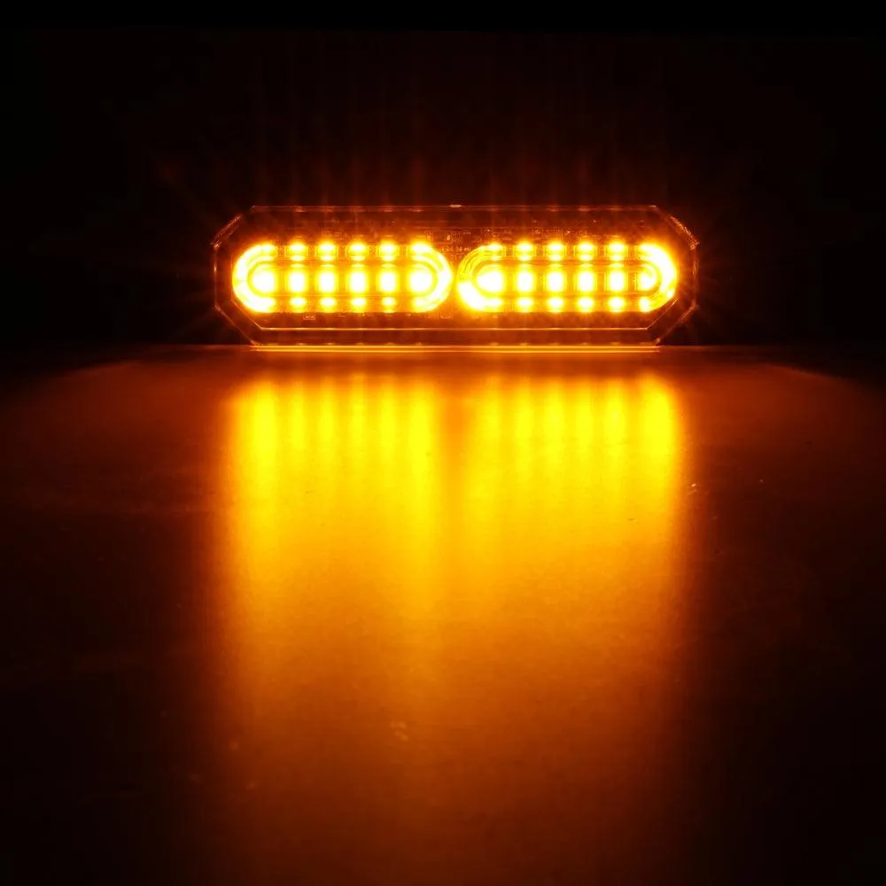 (4PSC/SET) 12LED Emergency Surface Mount Grill Strobe Light for Trucks Vehicles ATV RV Cars Van