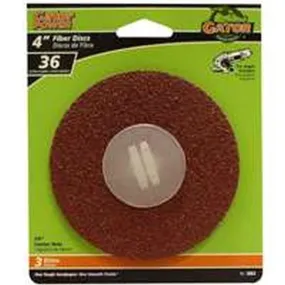 4x5-8 Fiber Disc 36 Grit 3pk