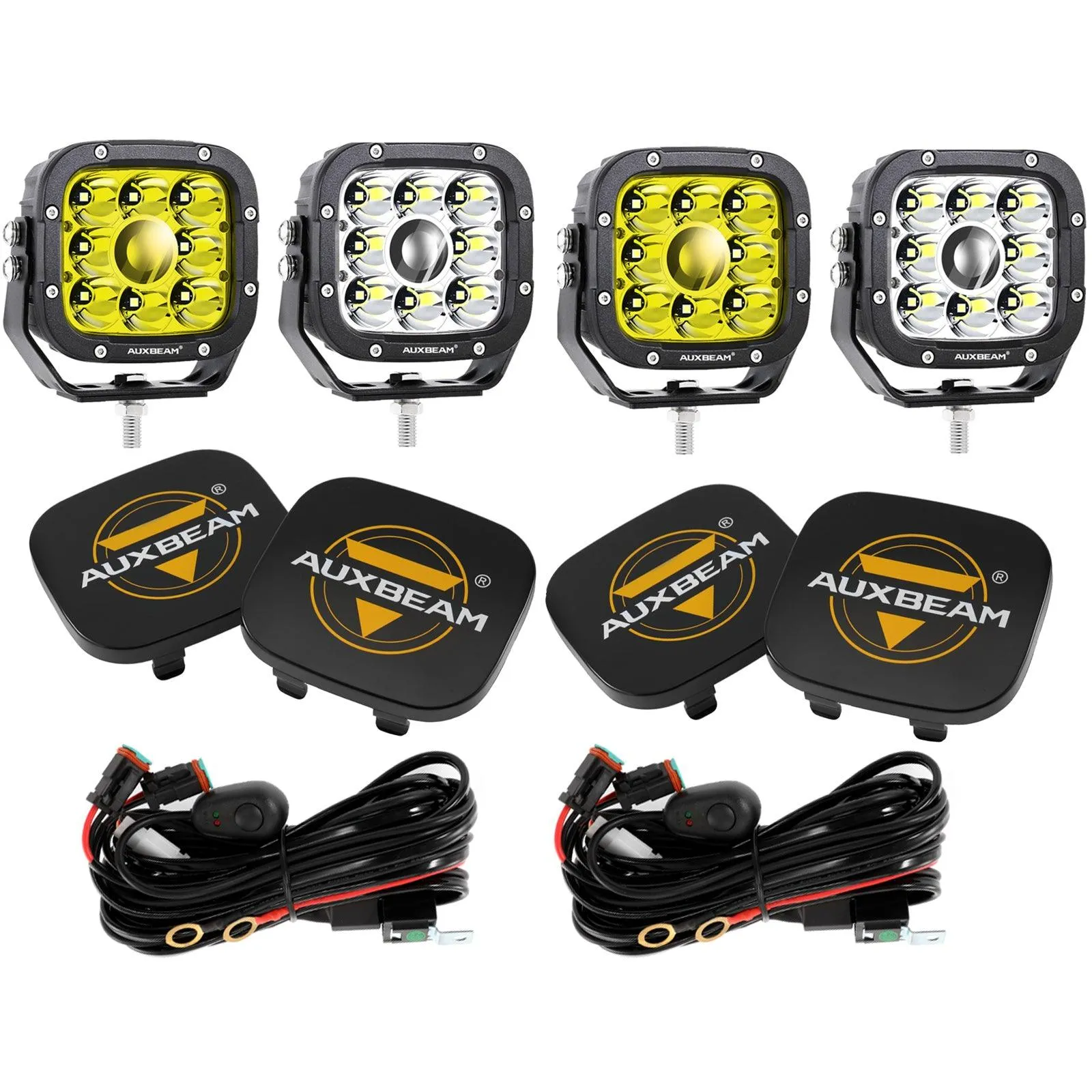 5 Inch 110W White/Amber LED Driving Lights Pods Light for ATV UTV SIDE BY SIDE 4X4