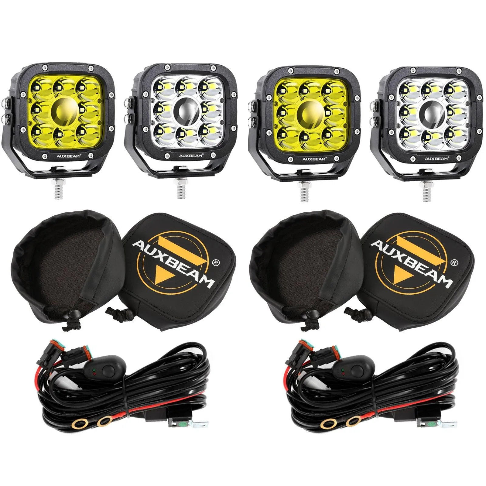 5 Inch 110W White/Amber LED Driving Lights Pods Light for ATV UTV SIDE BY SIDE 4X4