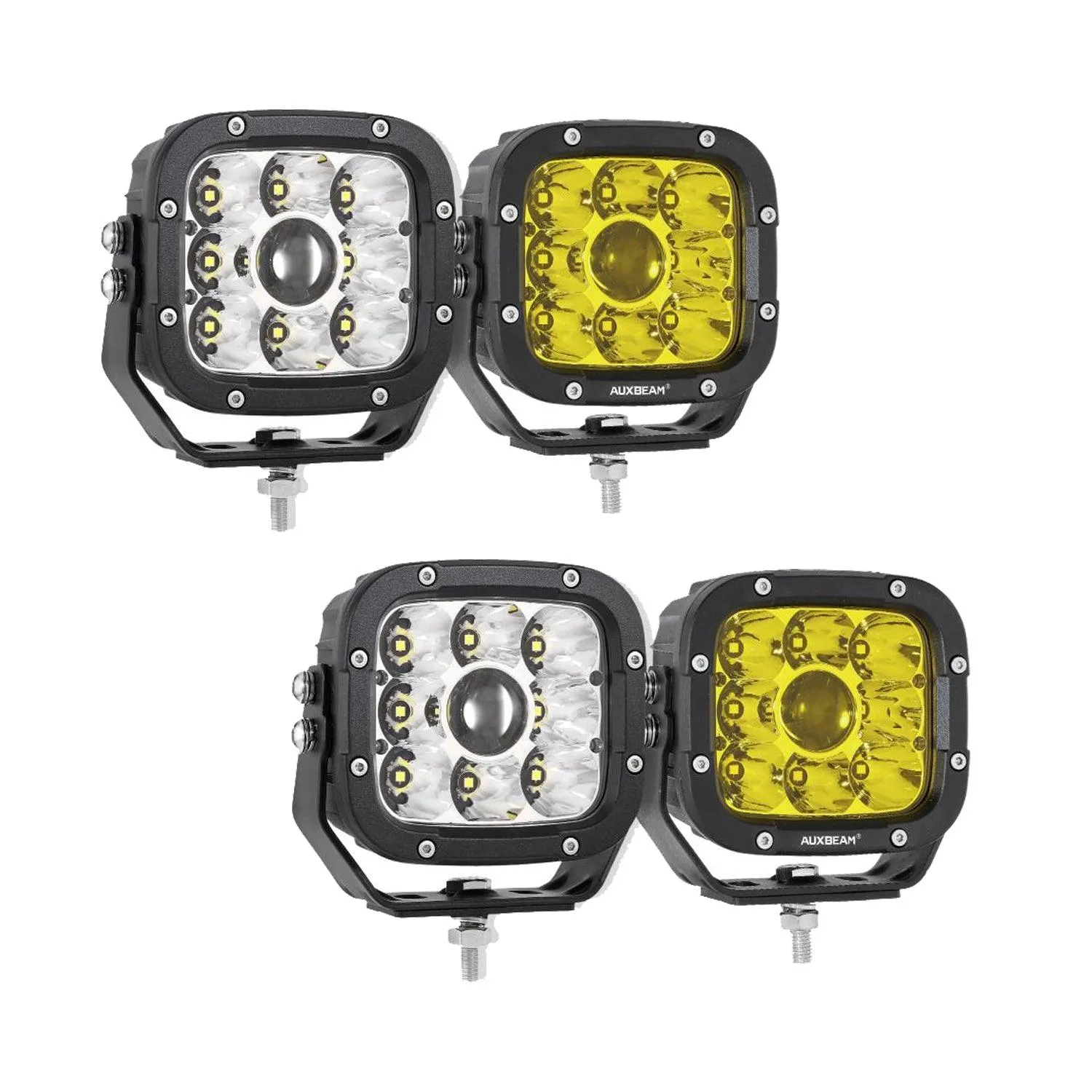 5 Inch 110W White/Amber LED Driving Lights Pods Light for ATV UTV SIDE BY SIDE 4X4