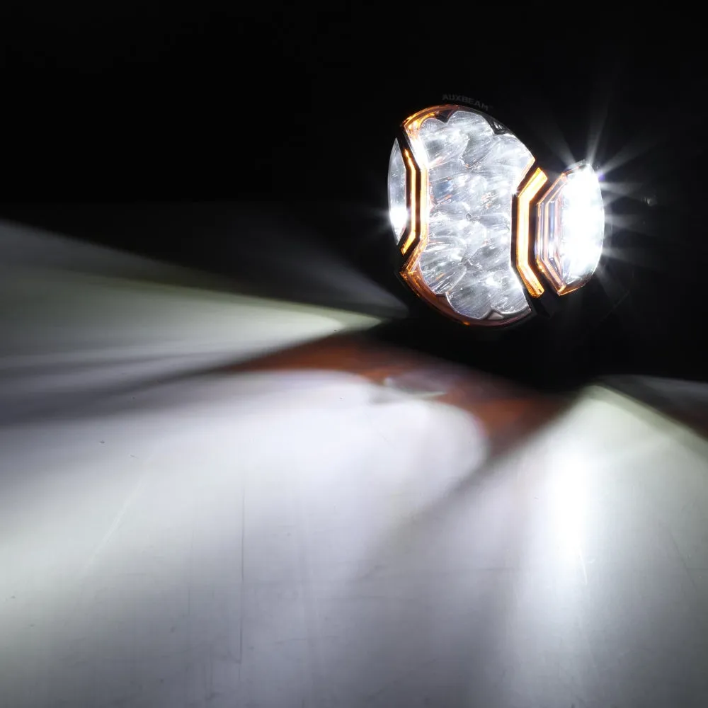 5 Inch 172W LED Side Shooter White & Amber POD Lights | V-Ultra Series