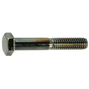 5/16"-18 x 2" Black Chrome Plated Steel Coarse Thread Hex Cap Screws (4 pcs.)