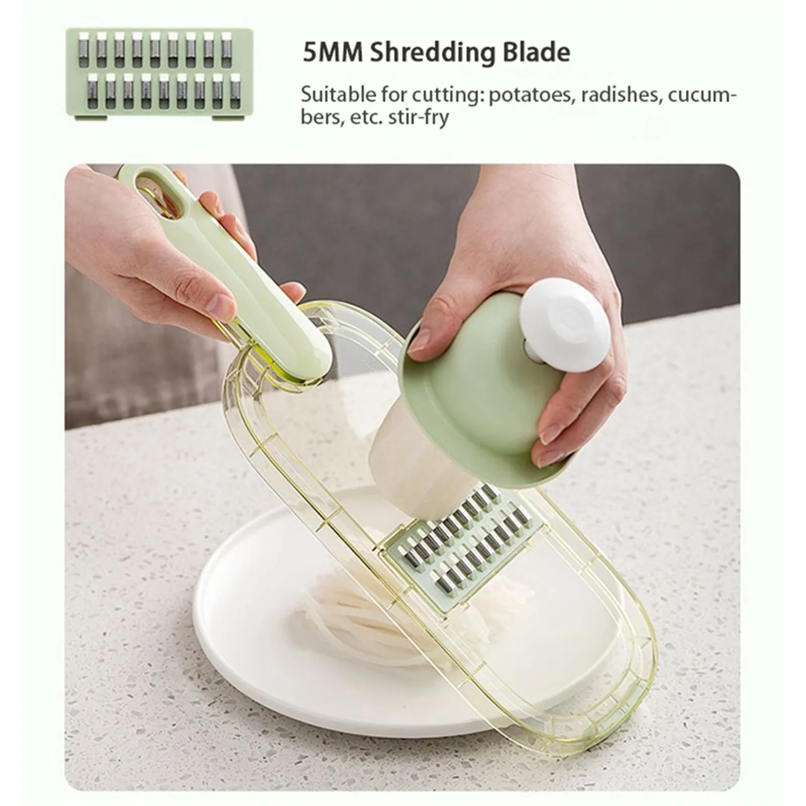 6-in-1 Stainless Steel Fruit Vegetable Slicer Set