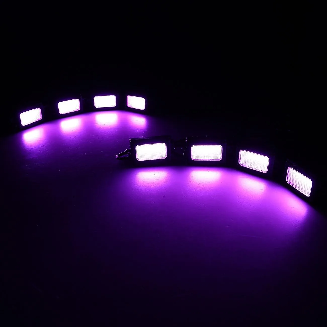 8Pcs RGB LED Rock Light Multicolor Set with Bluetooth Controller