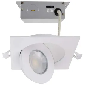 9w CCT Tunable LED Direct Wire Downlight 4-in Square Remote Driver White