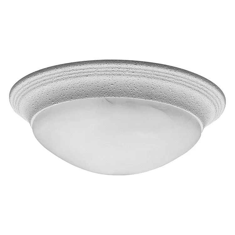 Alabaster Glass Two-Light Flush Mount Ceiling Light