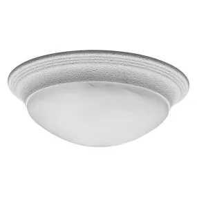 Alabaster Glass Two-Light Flush Mount Ceiling Light