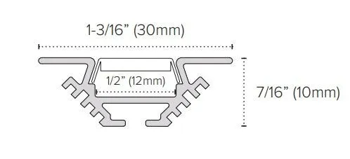 American Lighting PE-PRO45 Premium Extrusion 45° Surface Mount 1M/2M