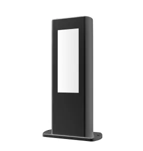 AMUN: LED Surface Mounted Matte Black Rectangular Bollard Lights IP54