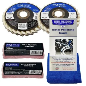 Angle Grinder Metal Polishing Kit Felt Flap For Chrome 5pc - Pro-Max