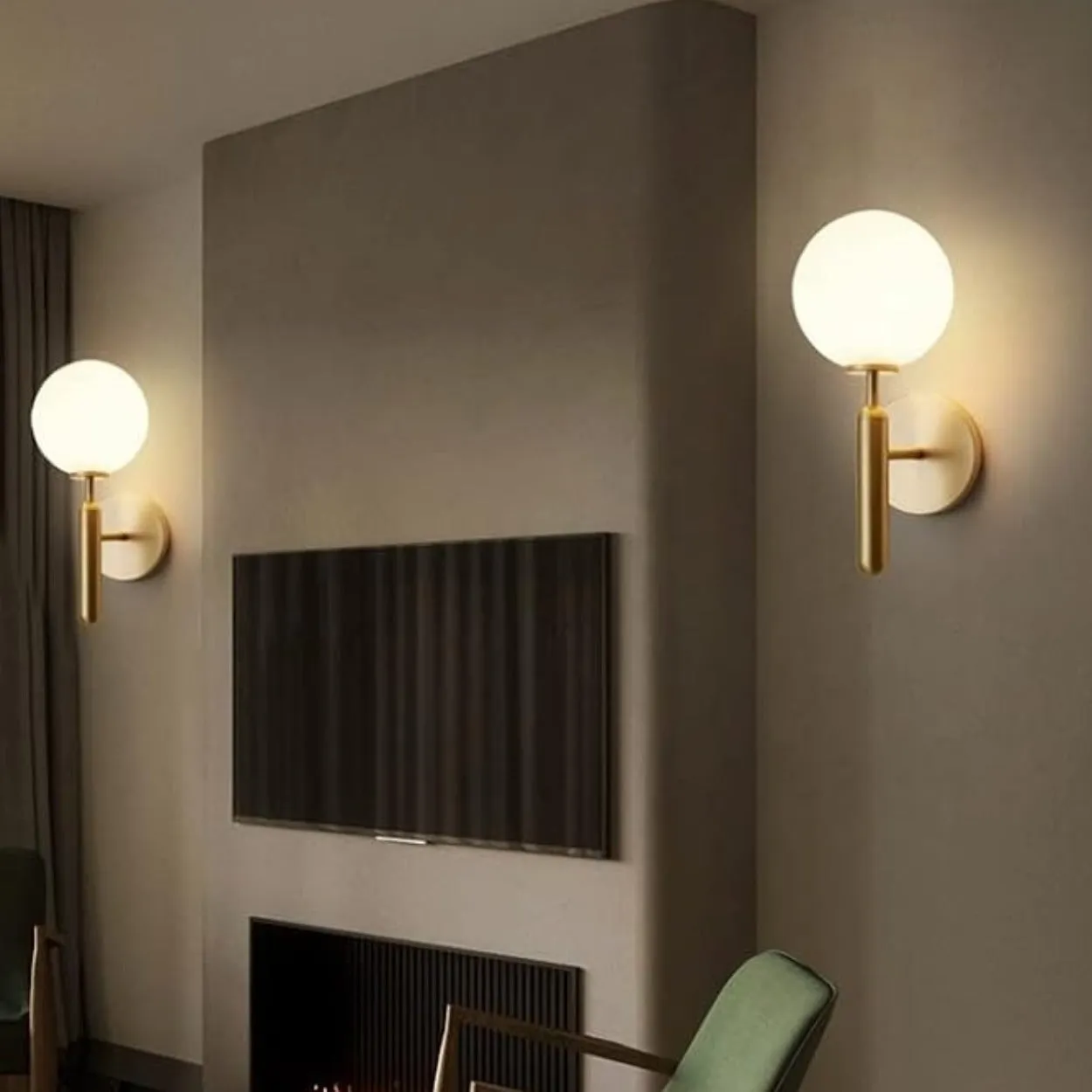 ANKUR GLOBO SIMPLE YET ELEGANT BRASS PLATED WALL LIGHT