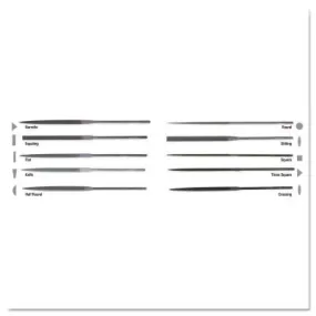 Apex Tool Group Needle File Sets, Cut 2, 6 1/2 in, 37761