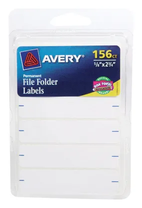 Avery White Tabbed File Folder 156 pk