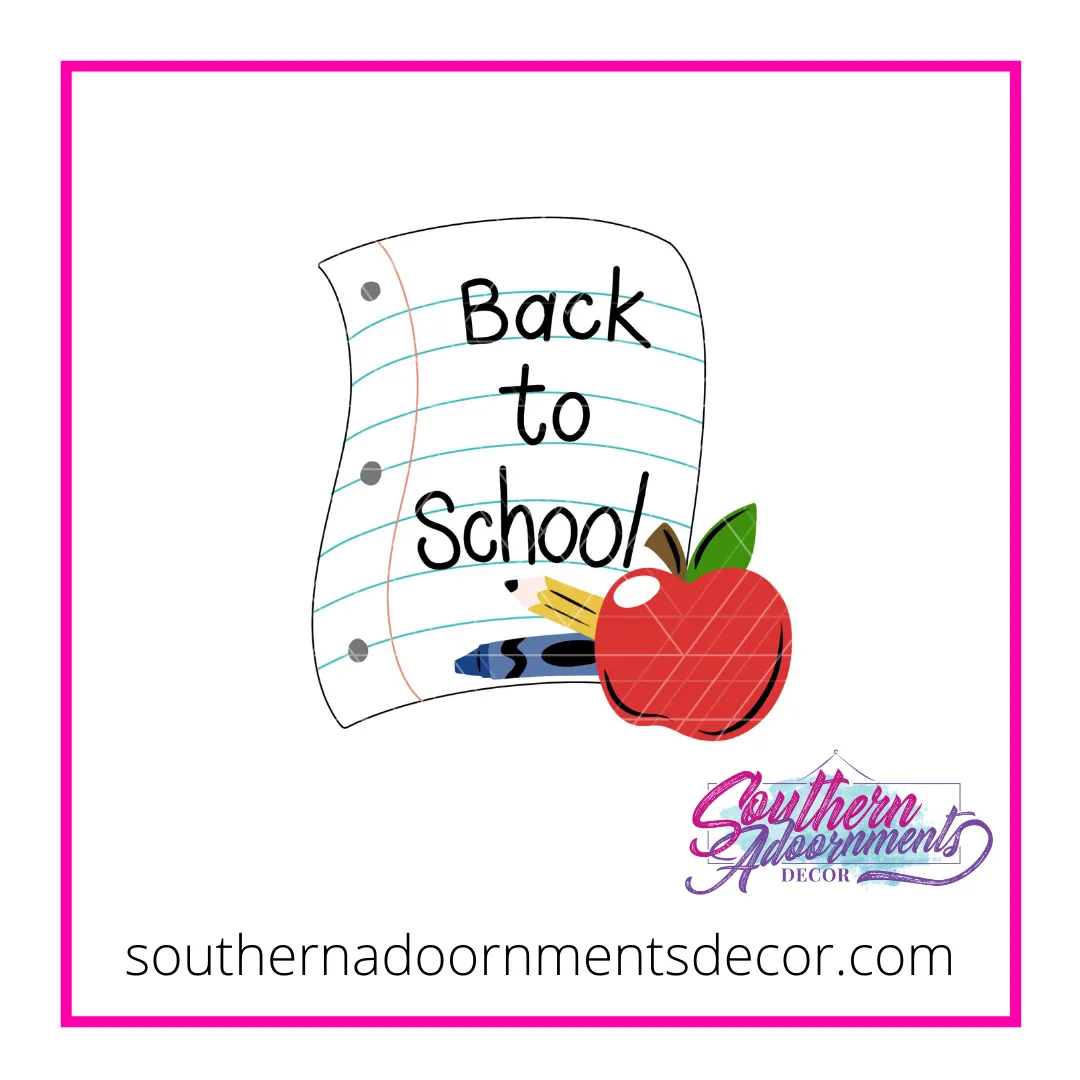 Back to School Paper Template & Digital Cut File