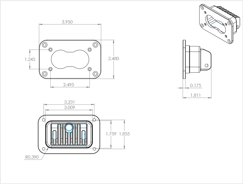 Baja Designs S2 Pro LED Light - Black Flush Mount