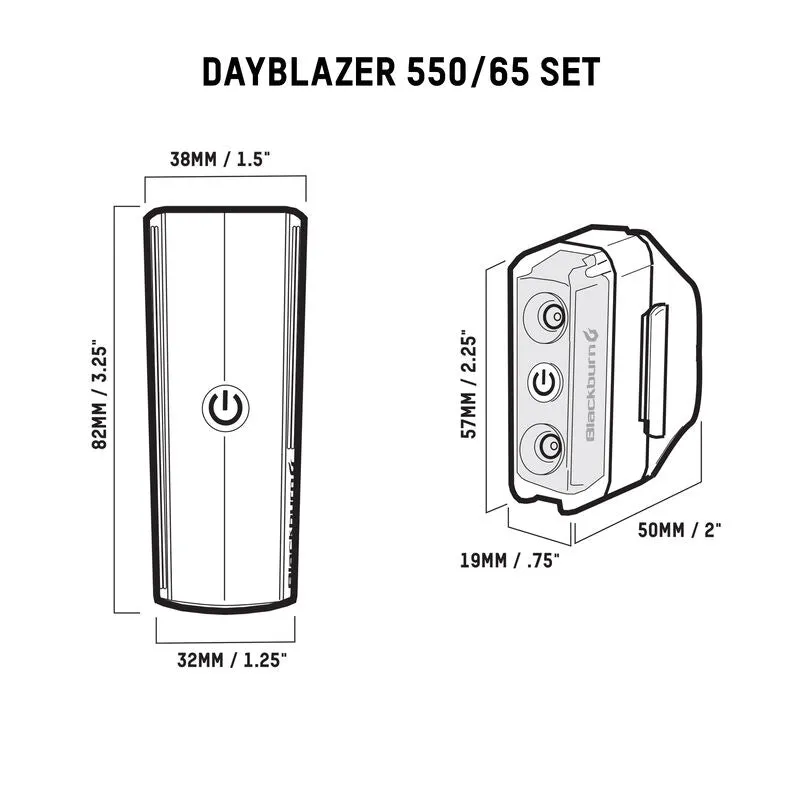 BLACKBURN DAYBLAZER 550 FRONT 65 REAR COMBO