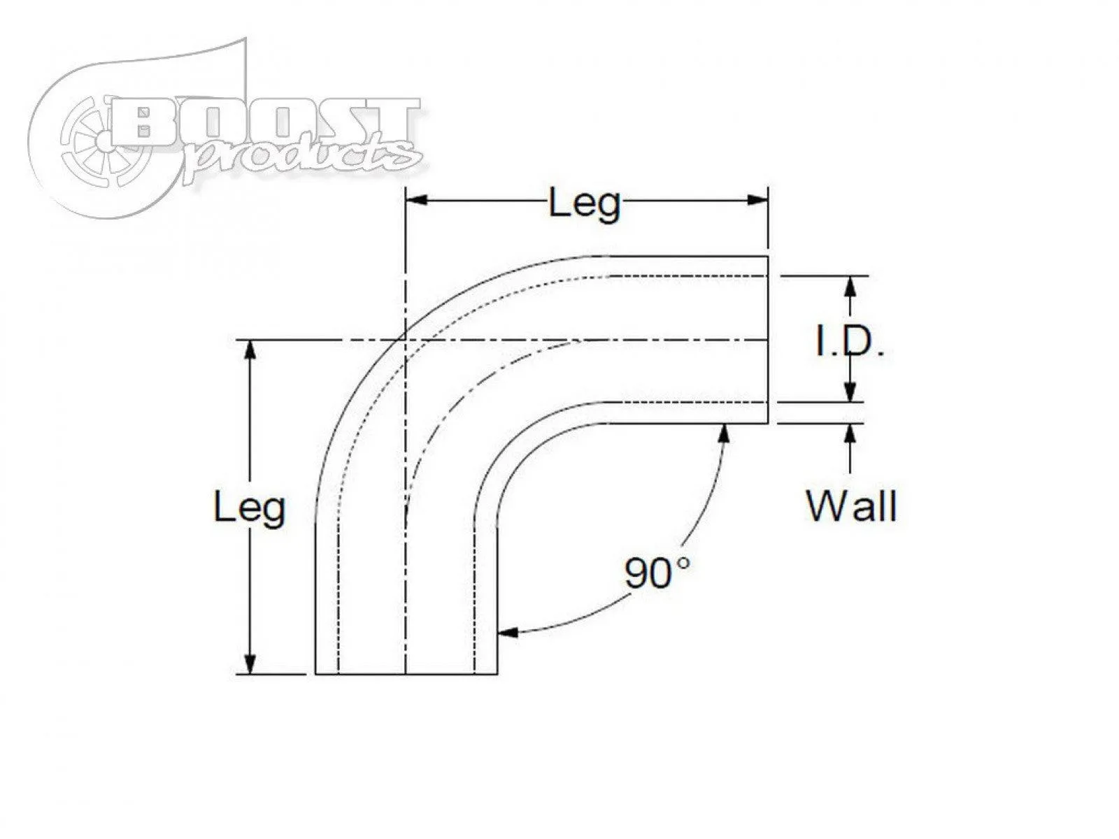 BOOST Products Silicone Elbow 90 Degrees, 80mm (3-1/8") ID, Blue