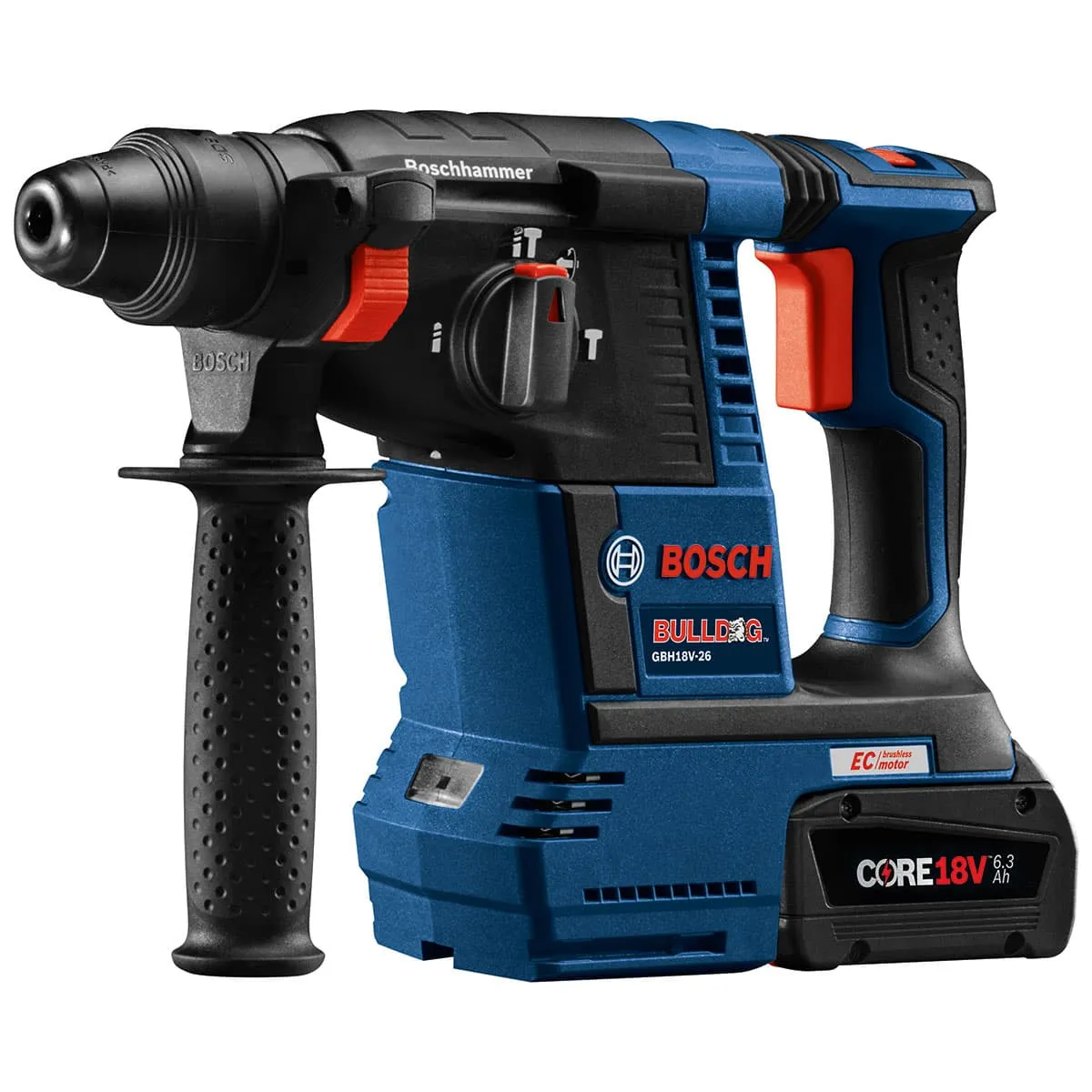 Bosch GBH18V-26K24AGDE 18V EC Brushless 1" SDS-Plus Bulldog Rotary Hammer Kit