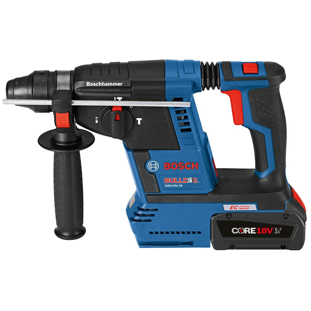 Bosch GBH18V-26K24AGDE 18V EC Brushless 1" SDS-Plus Bulldog Rotary Hammer Kit