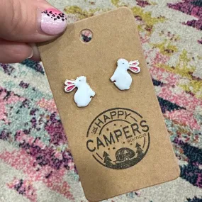 Bunny Enamel Studs