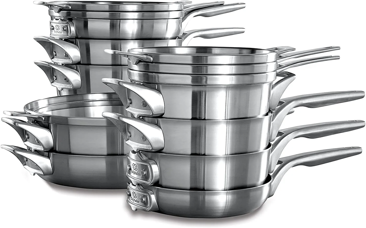 Calphalon Premier Space Saving Stainless Steel 15 Piece Set 2010639