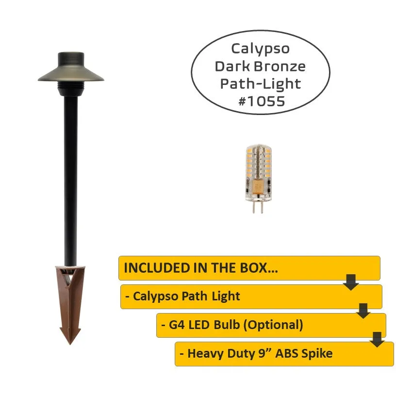 Calypso 8 Pack Solid Cast Brass Pathway Light - Professional Landscape Lighting