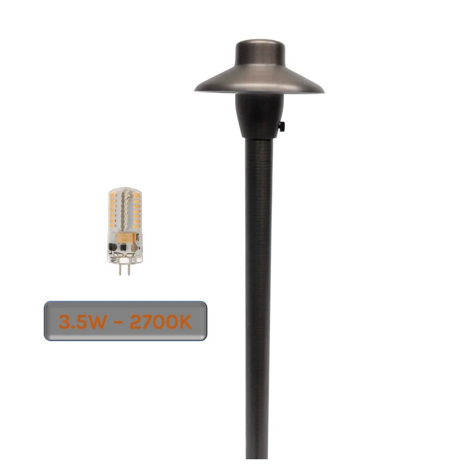 Calypso 8 Pack Solid Cast Brass Pathway Light - Professional Landscape Lighting