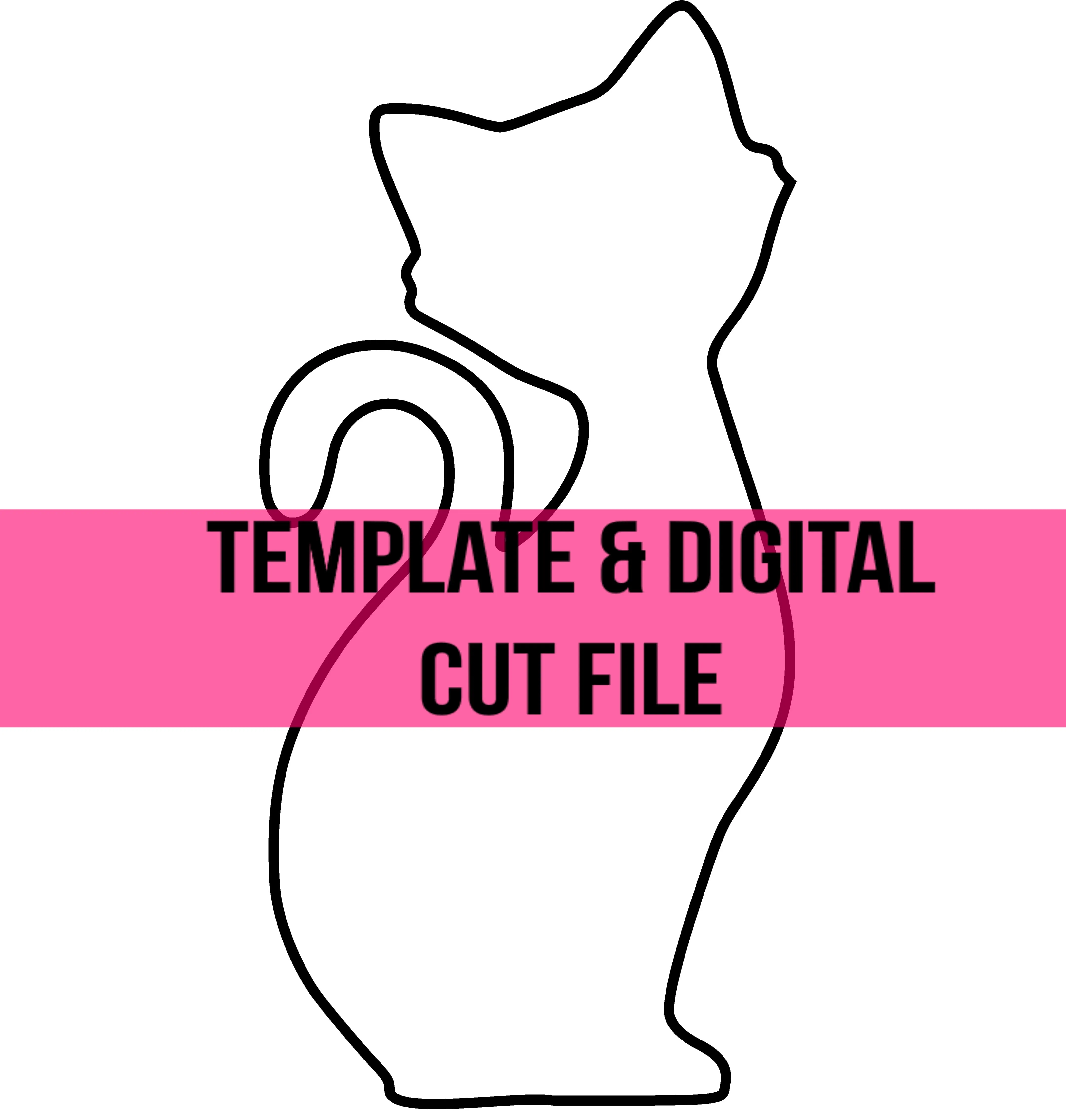 Cat Template & Digital Cut File