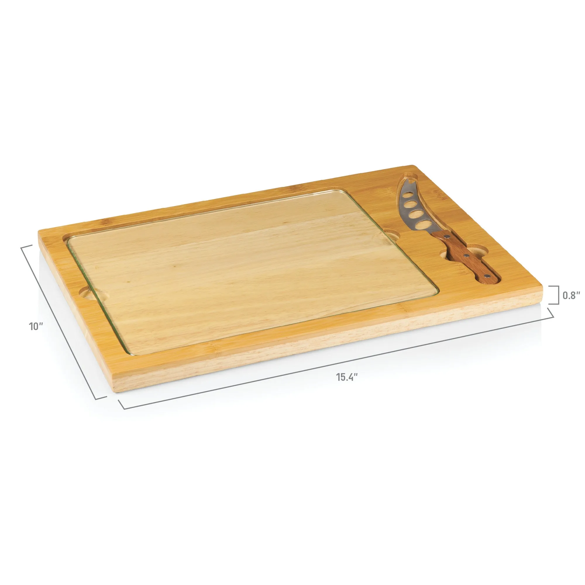 Dallas Stars Hockey Rink - Icon Glass Top Cutting Board & Knife Set