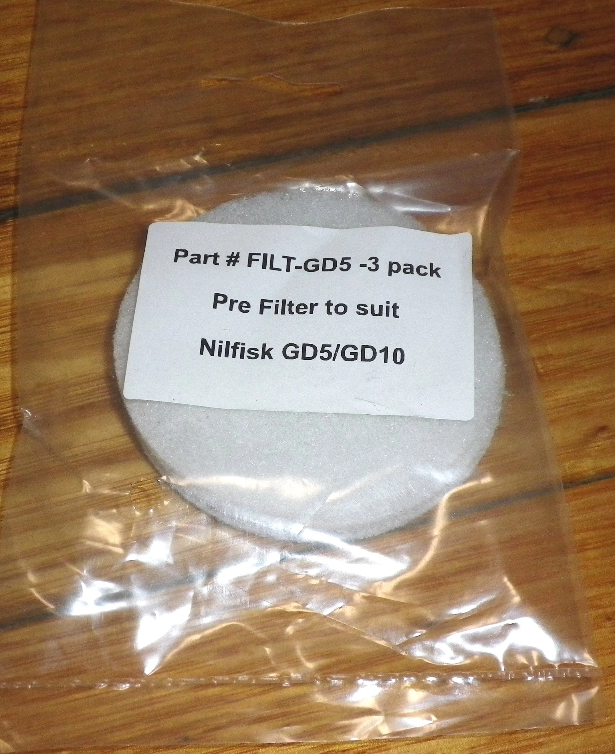 Details about  Nilfisk GD5, GD10 Vacuum Cleaner Pre Motor Filters (Pkt 3) - # FILT-GD5