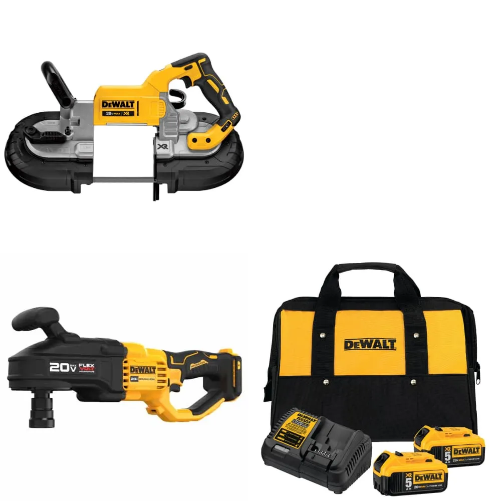 DeWalt DCD445B 20V Stud and Joist Drill w/ DCS374B Band Saw & FREE Battery-2Pk