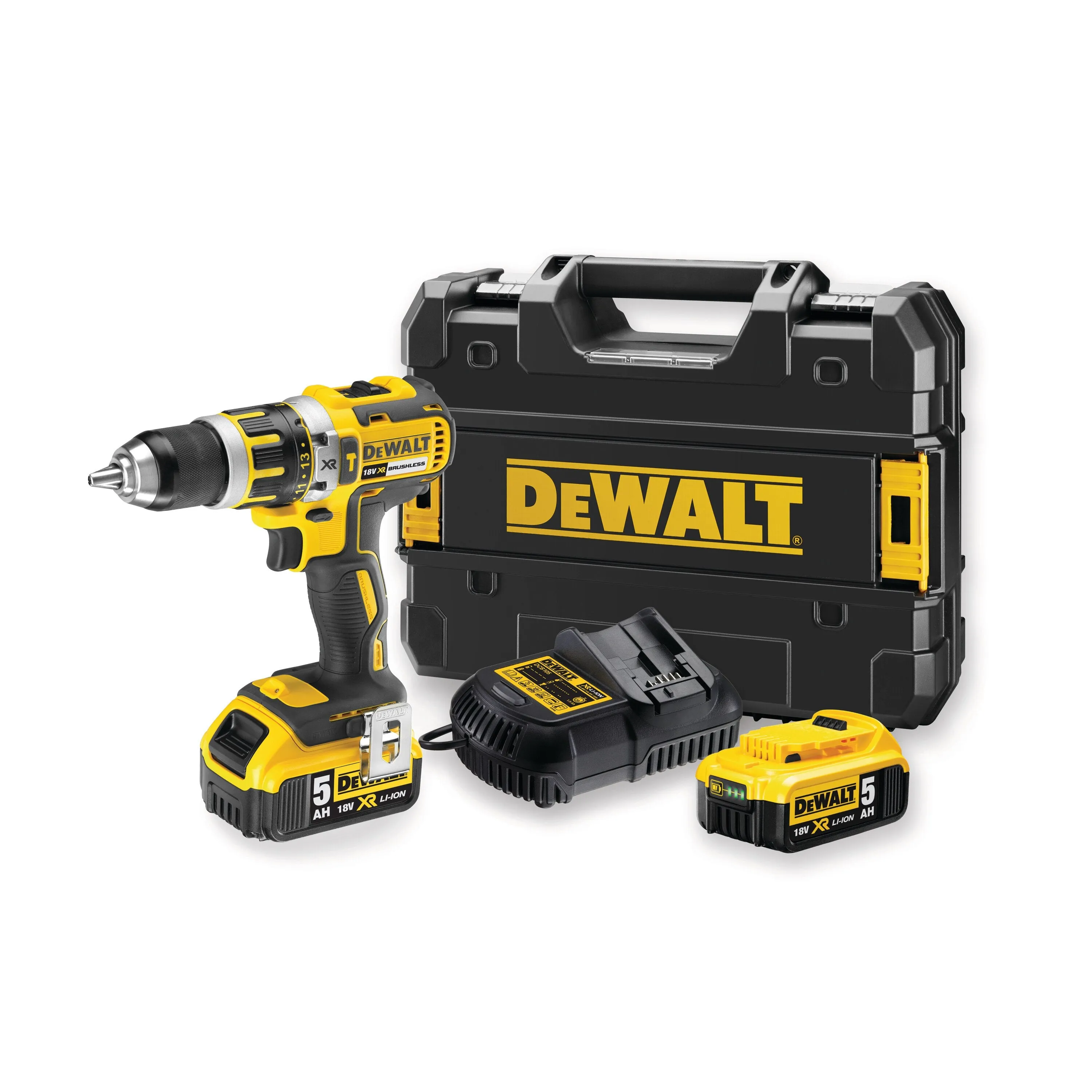 DeWalt DCD795 18V XR Li-Ion Brushless Combi Hammer Drill Kit (60 Nm)