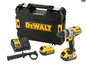 DeWalt DCD991P2 18V Brushless 3 Speed Drill Driver Set (2 x 5.0Ah Li-ion   Multi-Voltage Charger   Tstak Carry Case)