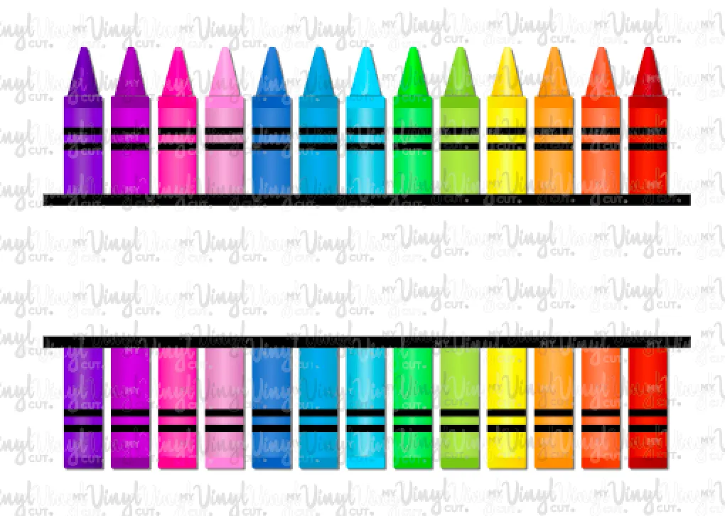 Digital File Split Crayons