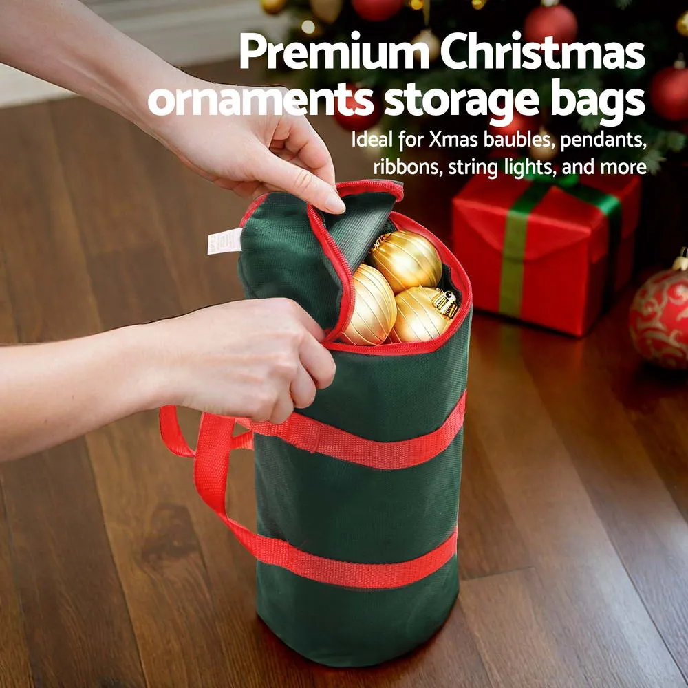 Durable Oxford Xmas Baubles Storage Bag, Dual Zipper - Jingle Jollys