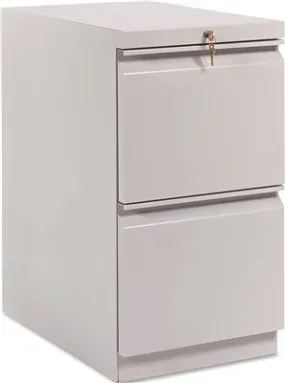 Efficiencies Mobile Pedestal File W/Two File Drawers 22-7/8D Charcoal