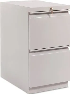 Efficiencies Mobile Pedestal File W/Two File Drawers 22-7/8D Charcoal