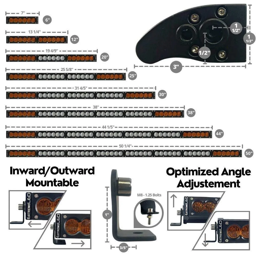 Extreme LED - 12" X6S Slim Amber 60W Flood Beam LED Light Bar