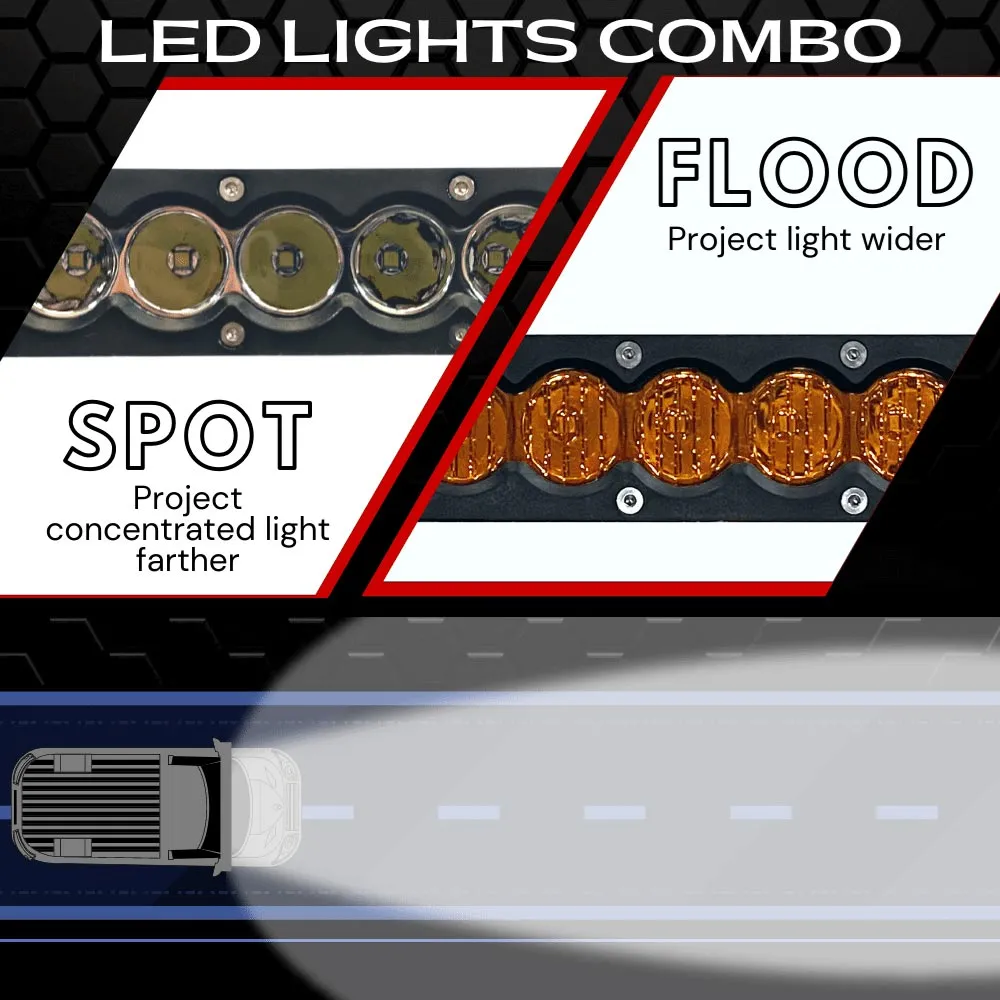 Extreme LED - 12" X6S Slim Amber 60W Flood Beam LED Light Bar