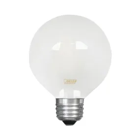 Feit Electric BPG2525/F/827/LED LED Lamp, Globe, G25 Lamp, 25 W Equivalent, E26 Lamp Base, Dimmable, Soft White Light